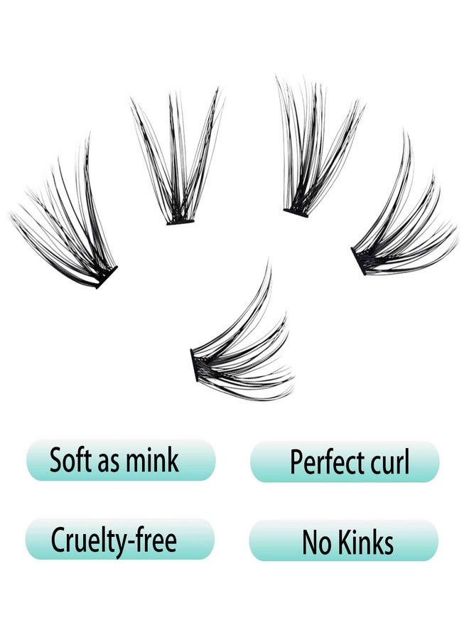 SenRocc Individual Lashes 14-18mm 240pcs Cluster Lashes D Curl Natural Look Mixed Tray DIY Eyelash Extension Volume Lash Clusters Eyelashes Long 0.07 Individual Lash Extensions (40D-0.07D-14-18mm) - Image 3